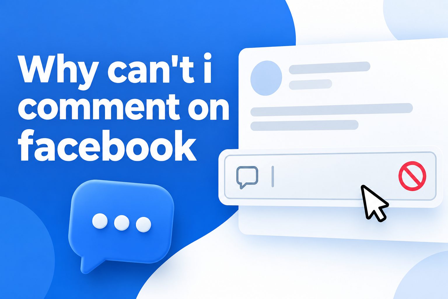 Frustrated person unable to comment on a Facebook post on smartphone